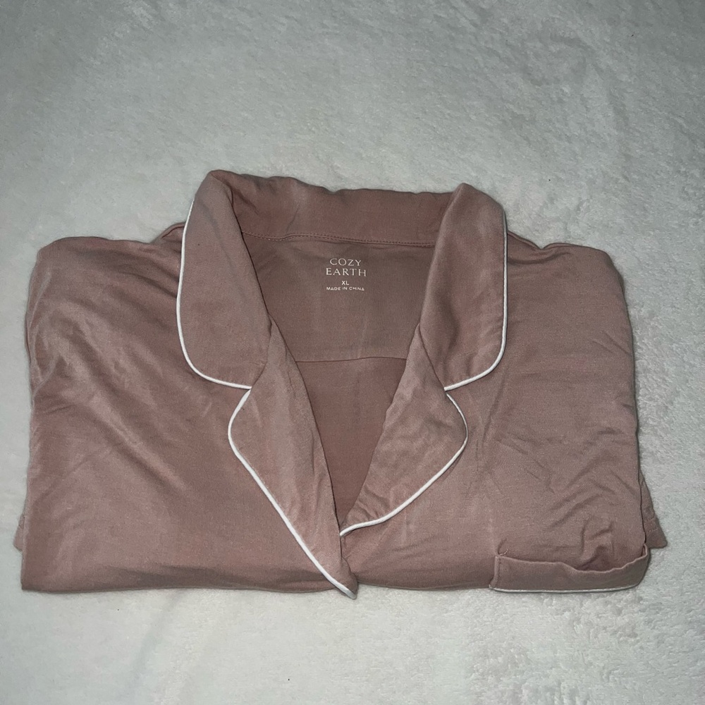 Cozy Earth Short Sleeve Knit Pajama Top